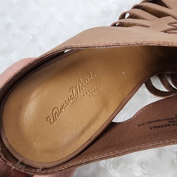 Universal Thread Basket Weave Mules Tan Size 8.5 - Picture 3 of 10